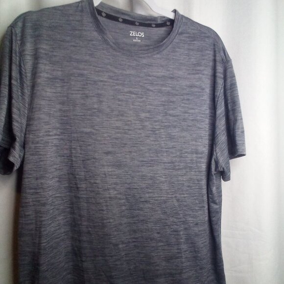 Zelos Shirt Mens L Short Sleeve Active Athletic Gray - Picture 1 of 13